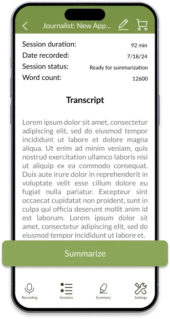 Journalist.Live - Step 2.2: get complete transcript in minutes