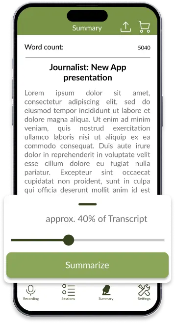 Journalist.Live - Step 3.2: adjust summary size to your liking